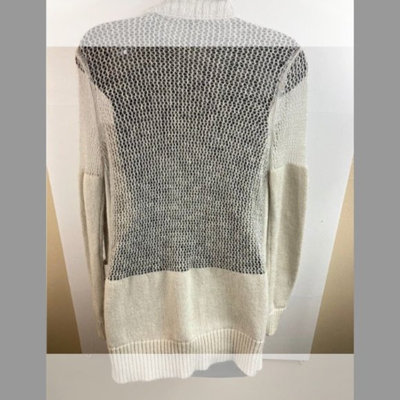 ALL SAINTS All Saints Cardigan Cotton/Mohair Sweater Light Gray/Cream XS Small - Picture 7 of 10